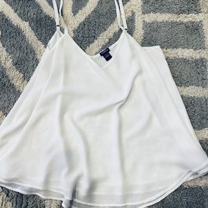 Torrid white CHIFFON DOUBLE LAYER SWING Cami